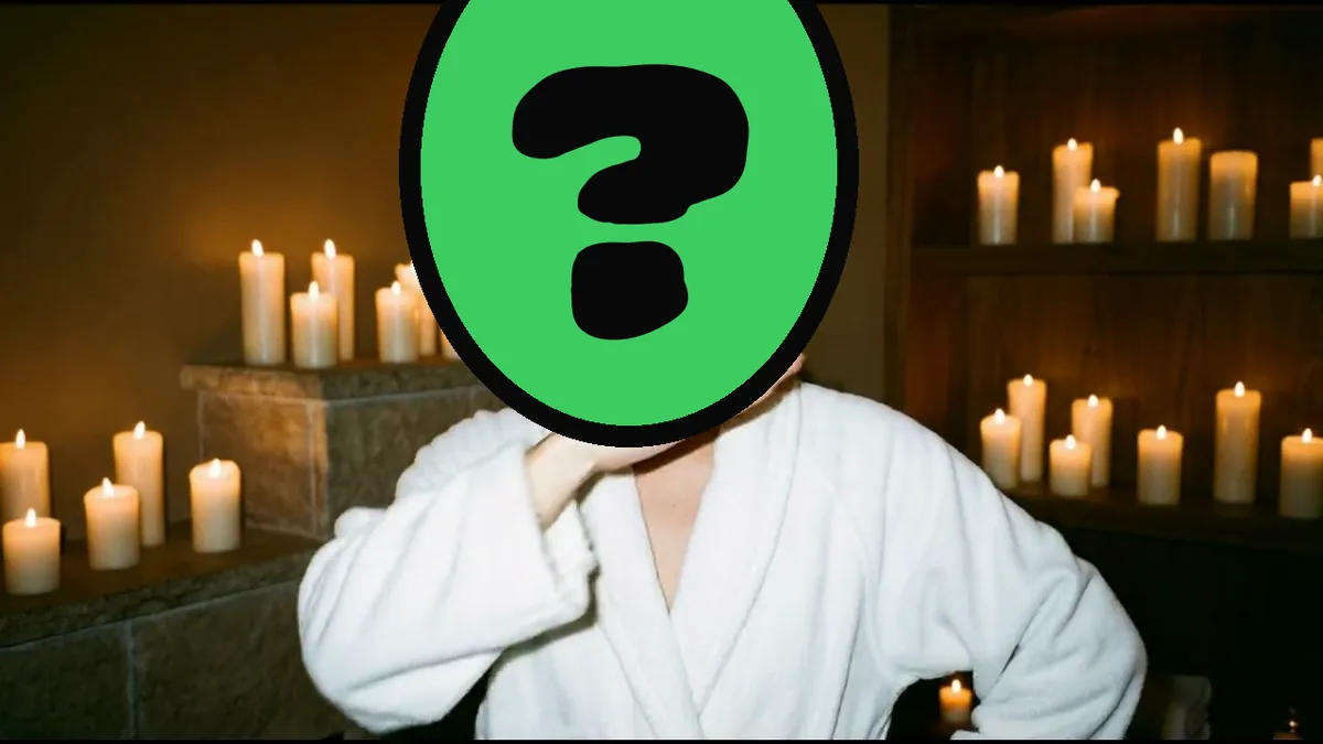Cope About It video card, scene 2: dancers with a ? where your face goes (cyber monday ecard deals)
