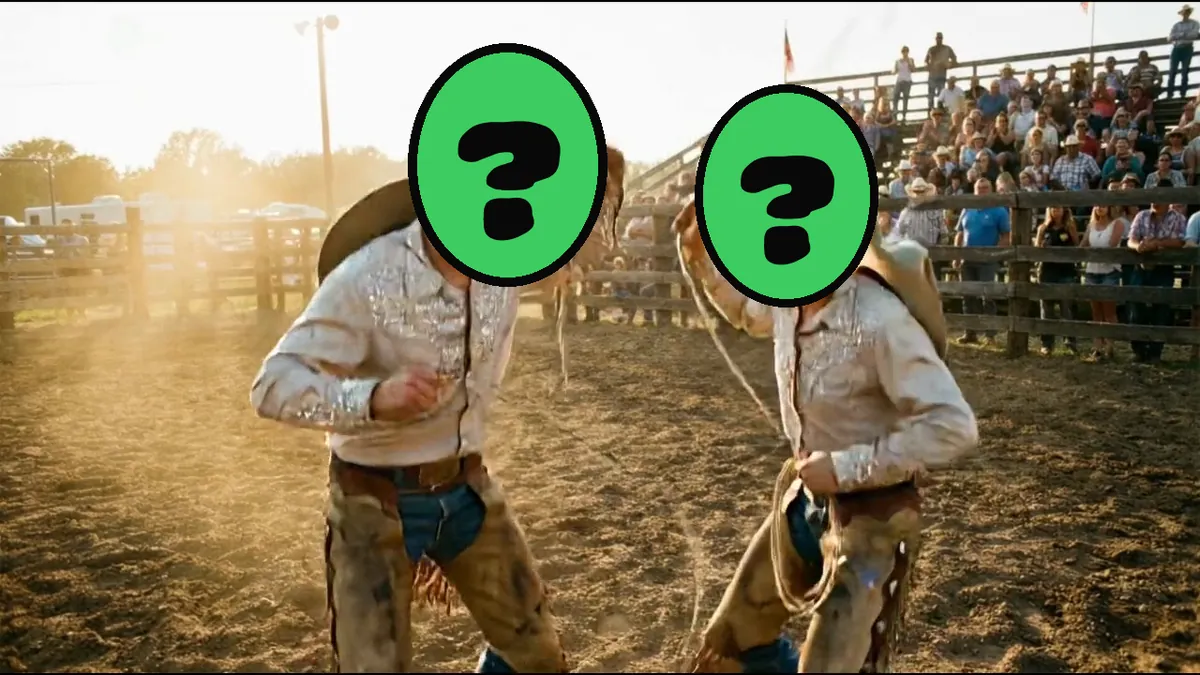 Boot Scootin' Birthday video card, scene 2: dancers with a ? where your face goes (best funny birthday ecards 2027)