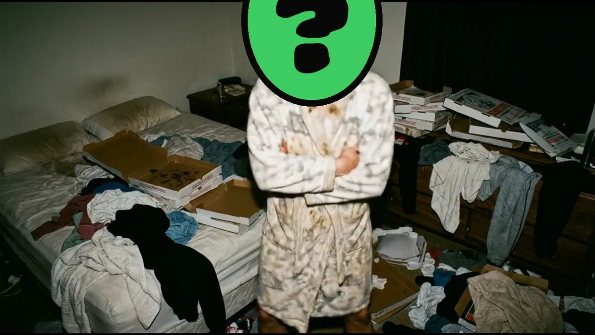 You're a Jerk video card, scene 2: dancers with a ? where your face goes (birthday roast jokes)