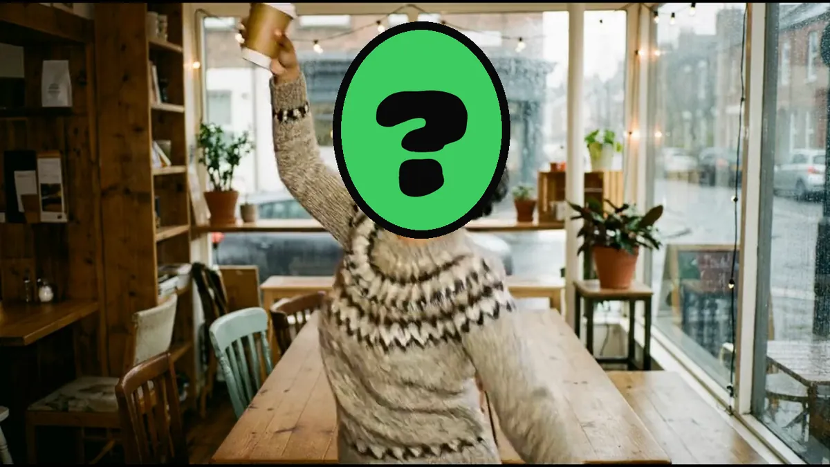 You Got the Job! video card, scene 3: dancers with a ? where your face goes (funny graduation ecards)