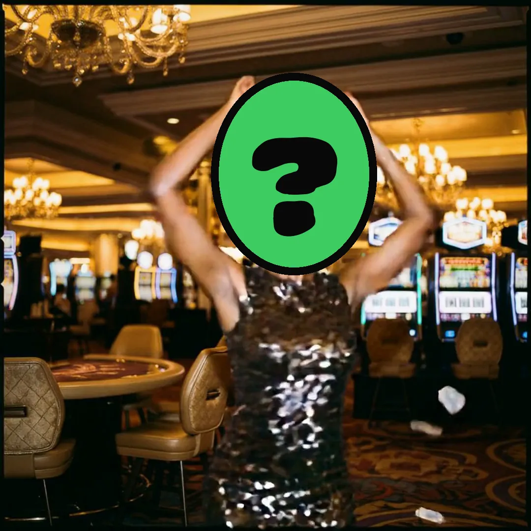 Poker Night Winner video card, scene 2: dancers with a ? where your face goes (poker night invitation)