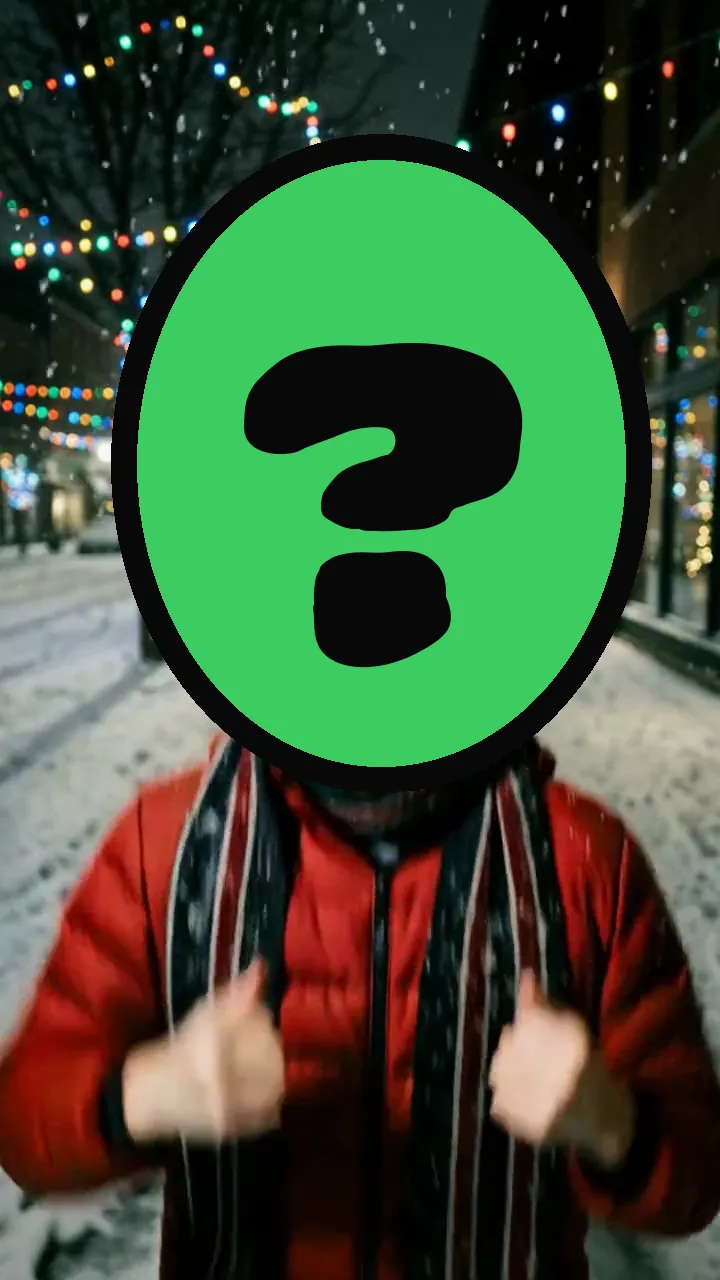 Merry Christmas video card, scene 2: dancers with a ? where your face goes (funny christmas ecards add your face)
